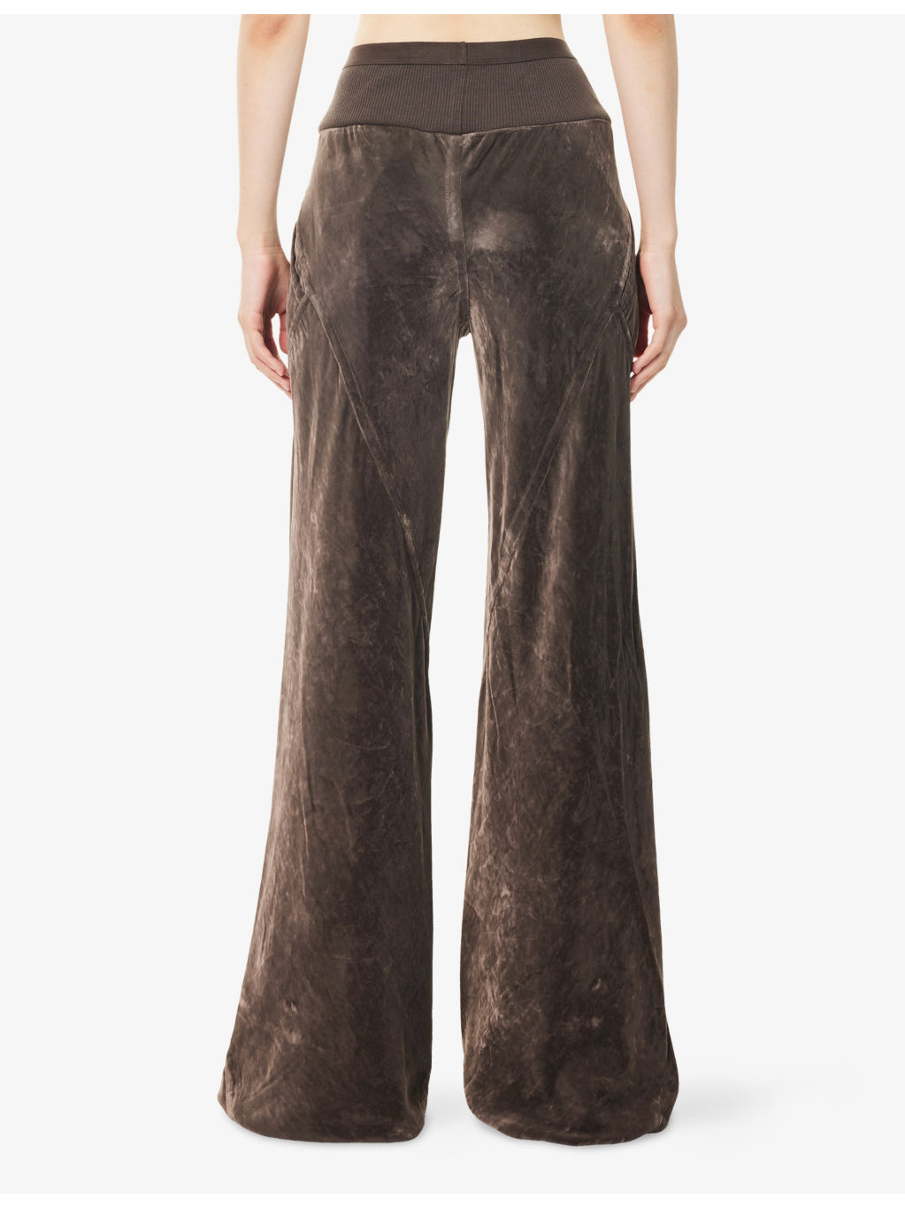 Bias Wide-Leg Woven Trousers - 4