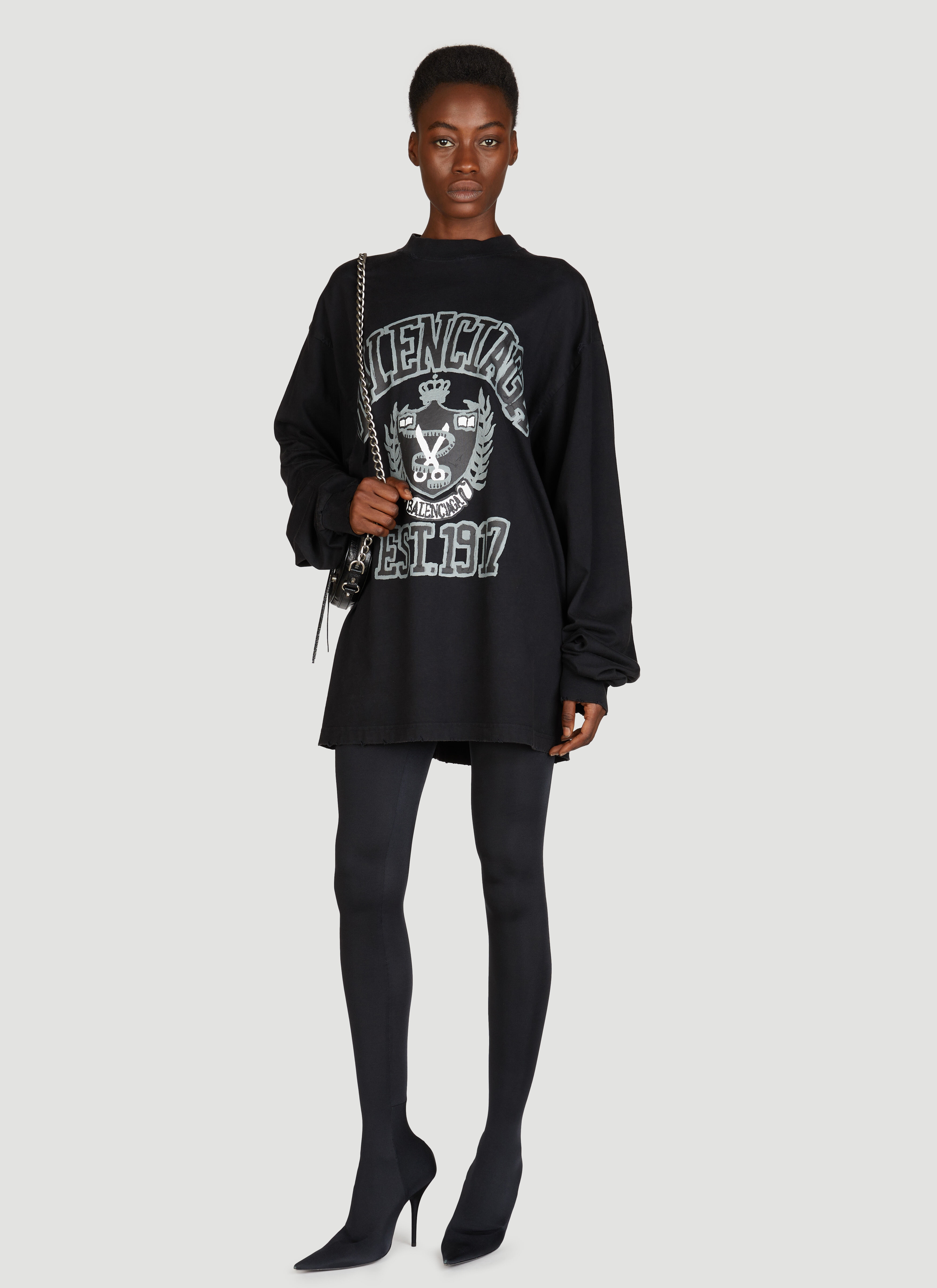 BALENCIAGA DIY College Long Sleeve T-Shirt | REVERSIBLE