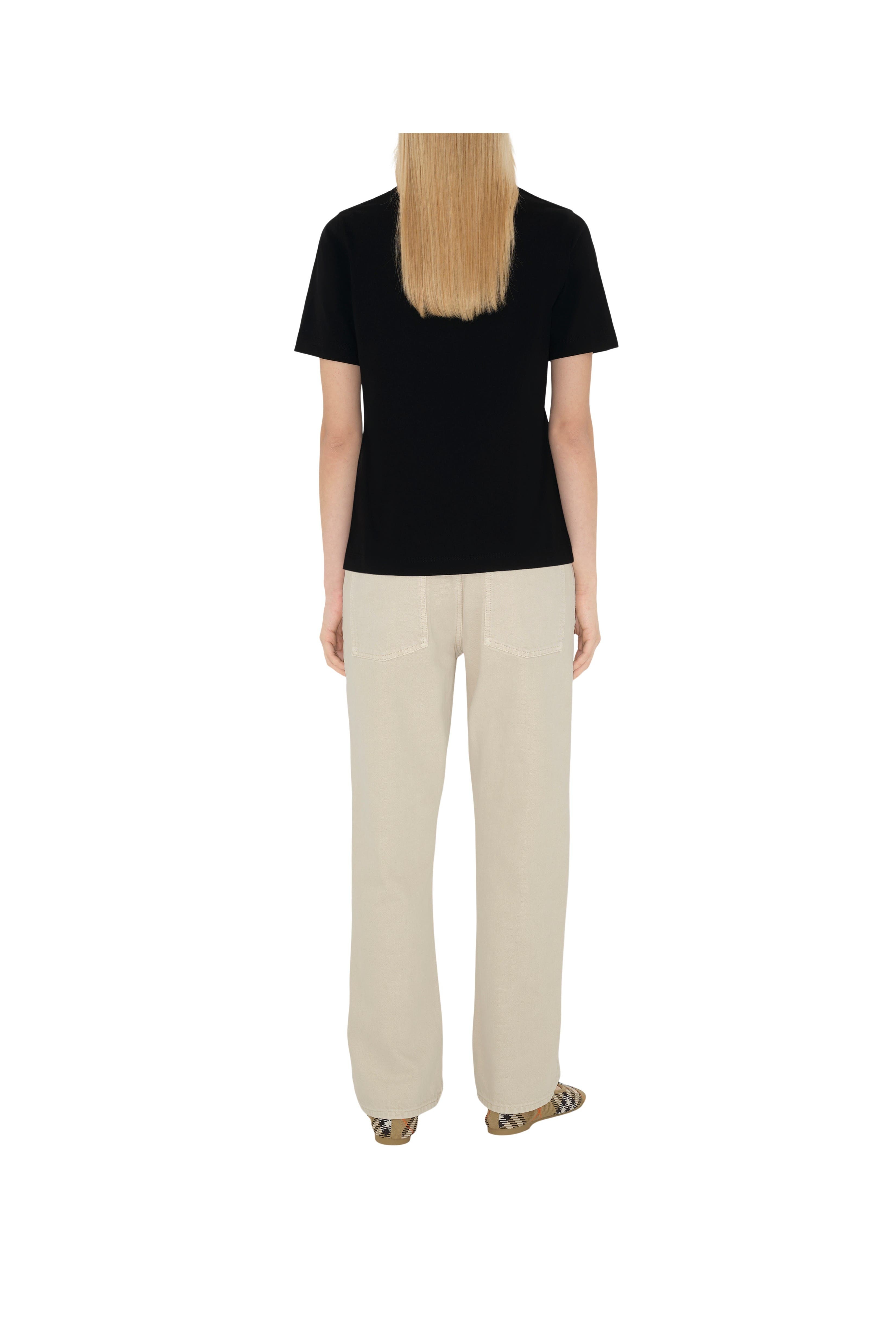 burberry Check Label Cotton T-shirt in Black at Nordstrom - 5