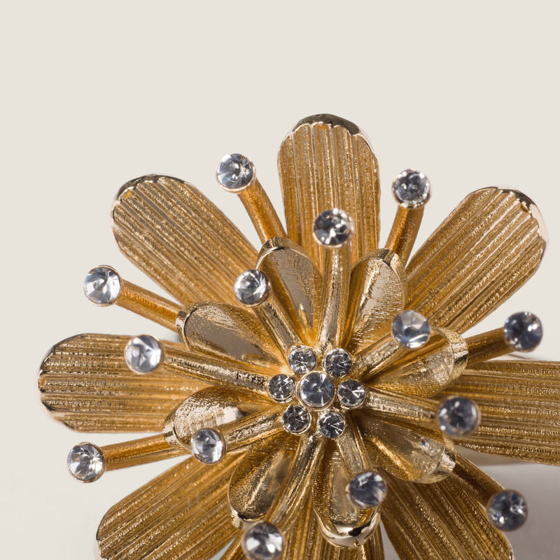 Miu Miu Metal ring with crystals outlook