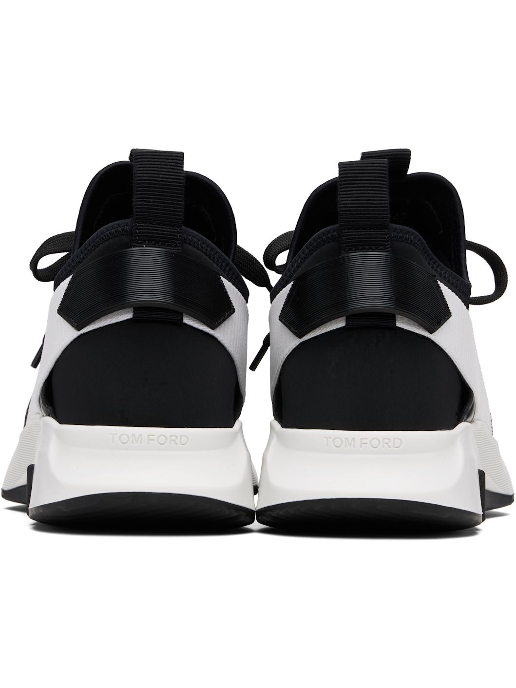 Black & White Neoprene Suede Jago Sneakers - 2