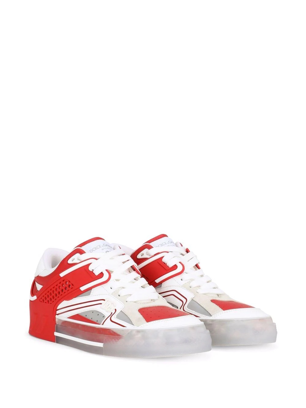 transparent cut-out sneakers - 2