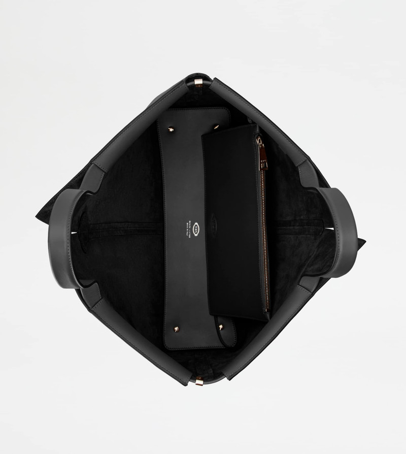 TOD'S DI BAG FOLIO IN LEATHER MEDIUM - BLACK 5