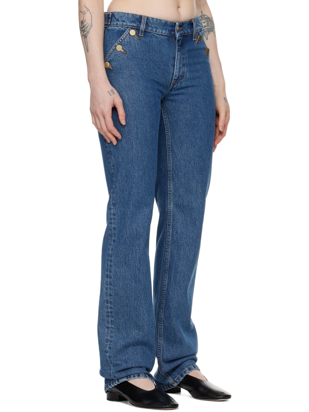 Blue Classic Straight Jeans - 2