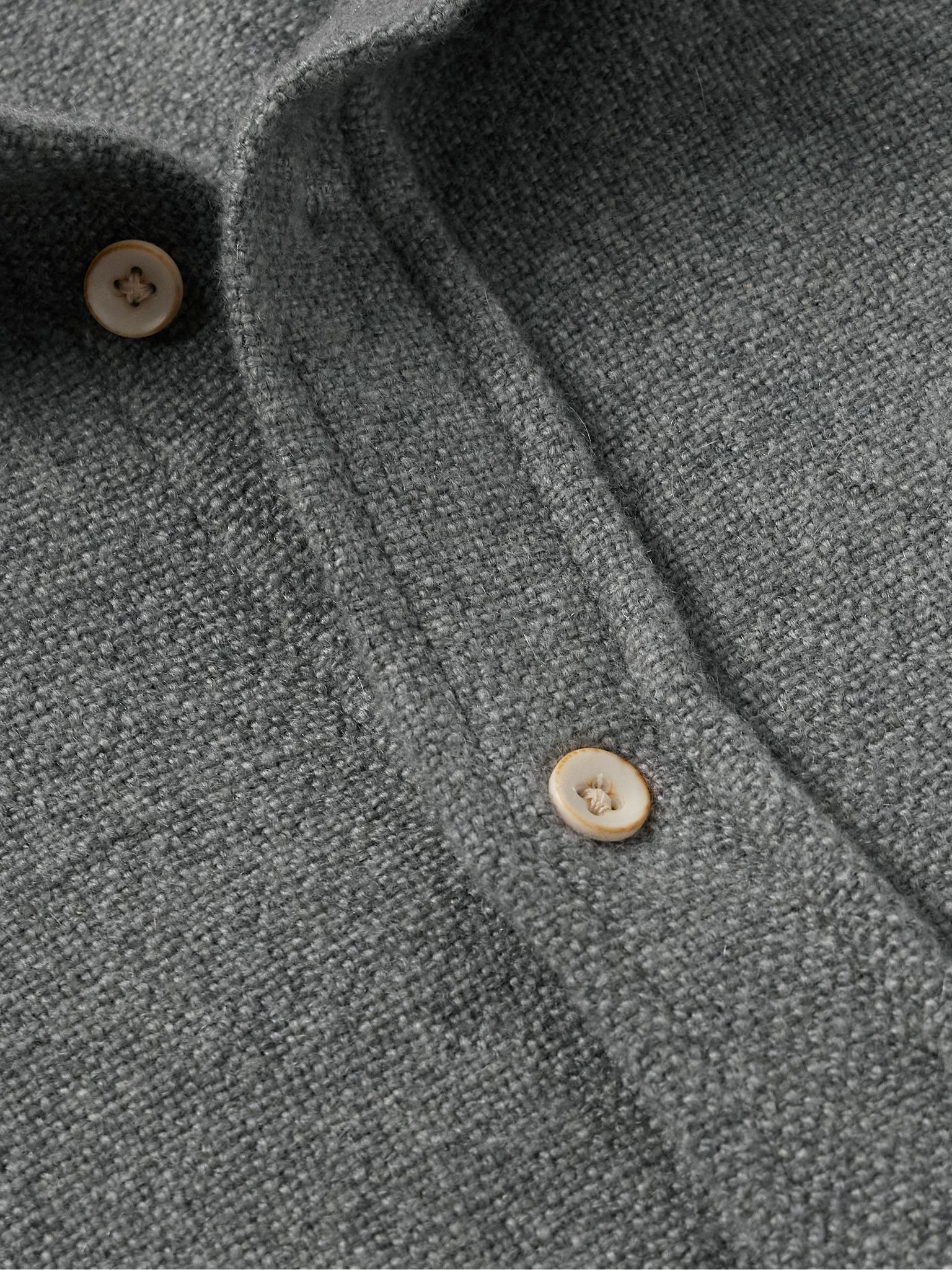 Cashmere Overshirt Light gray - 4