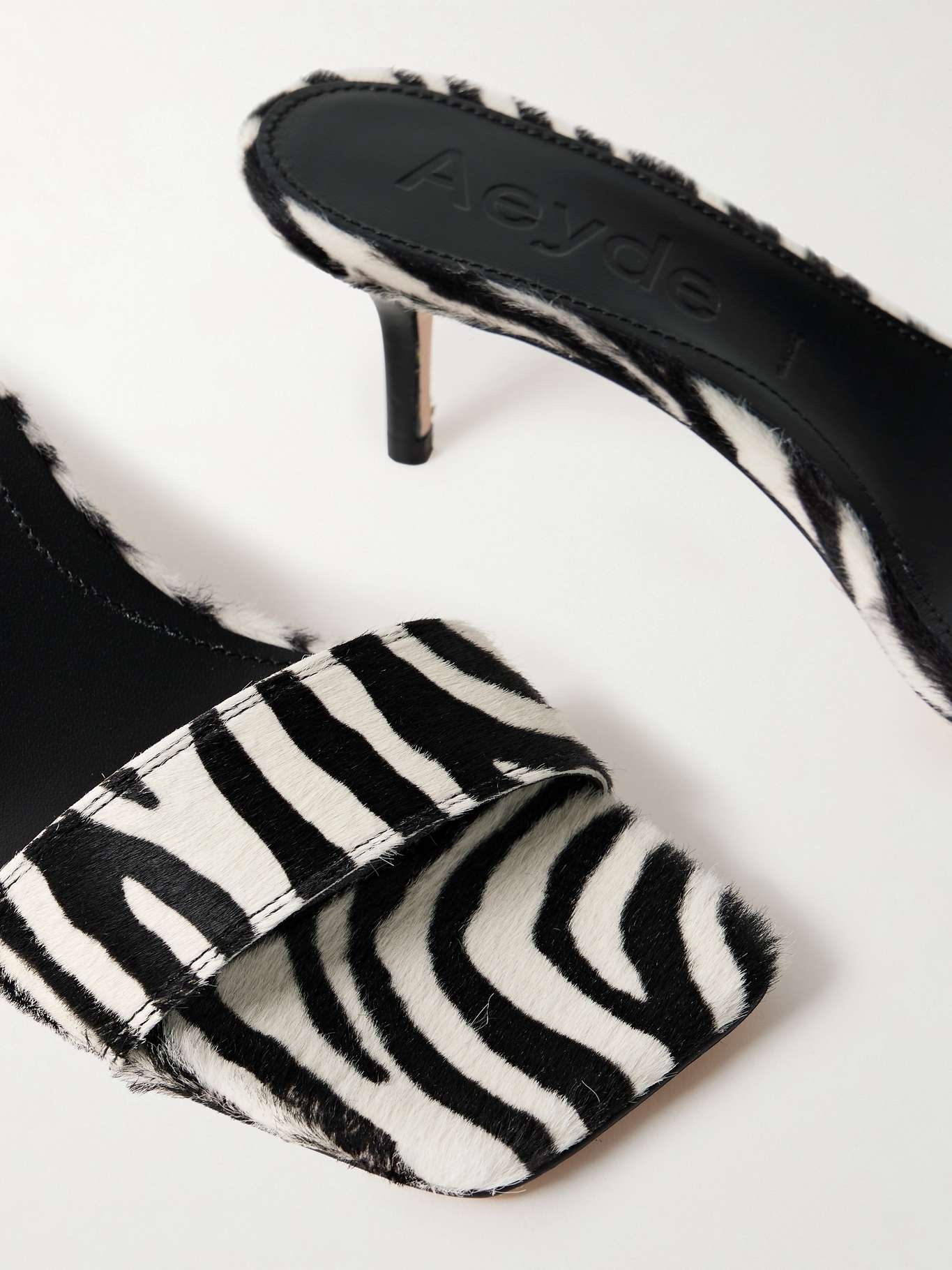 Ilvy zebra-print pony hair mules Zebra print - 4