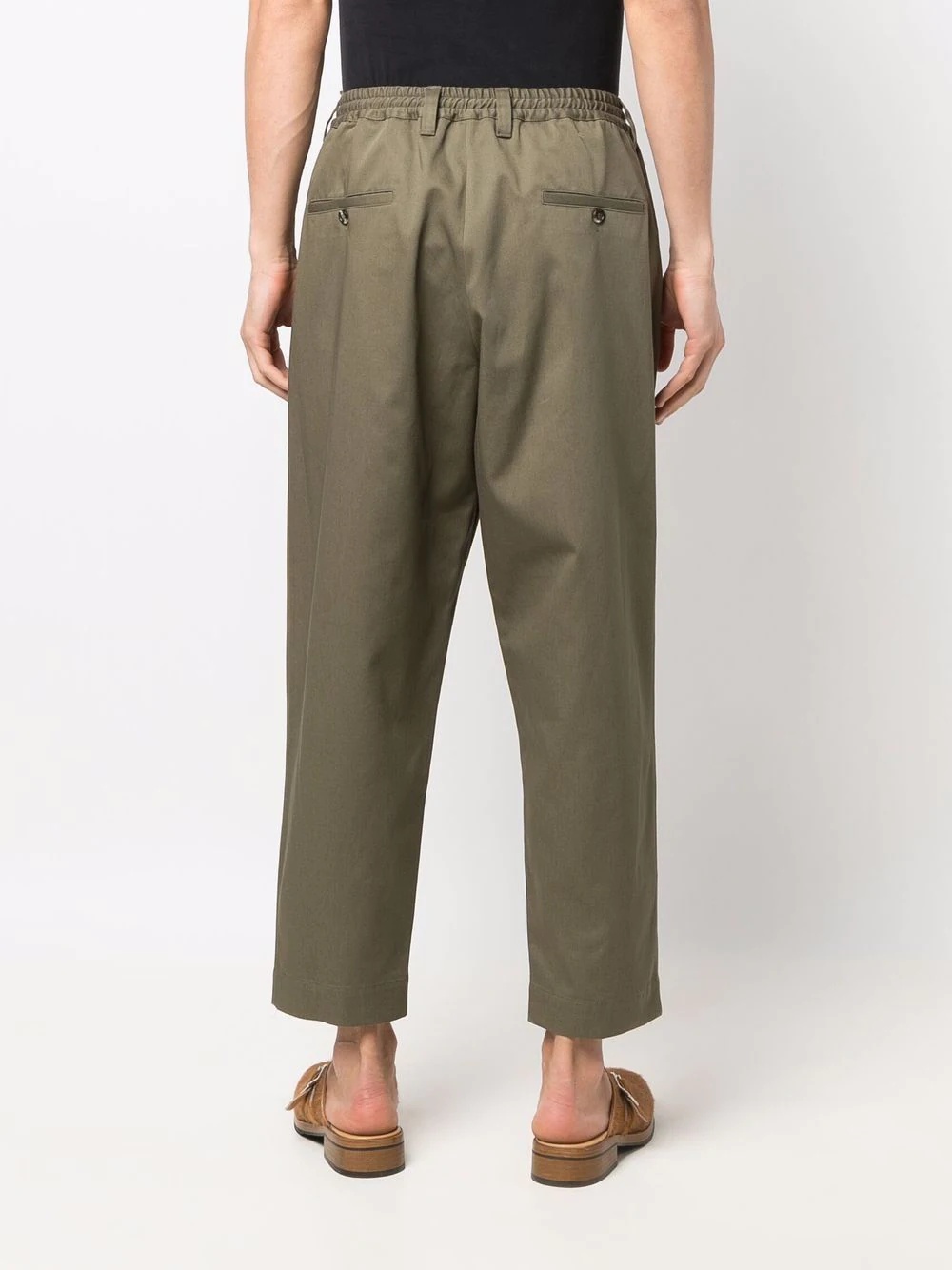 Gabardine cotton cropped trousers - 4