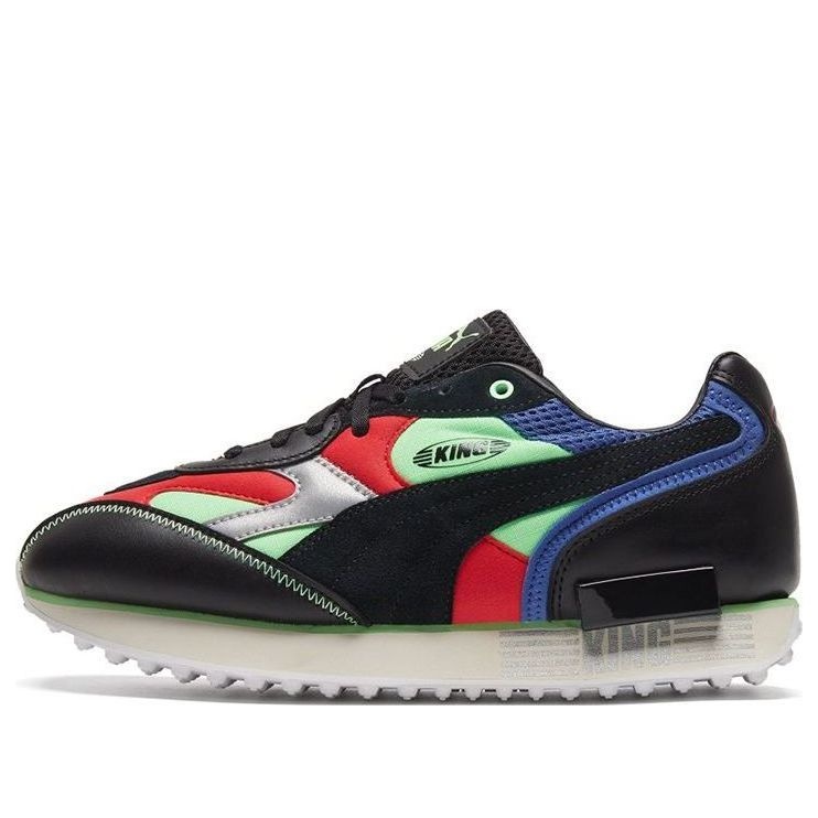 PUMA FUTURE RIDER KING TRAINERS 'Black Green Red' 374459-01 - 1