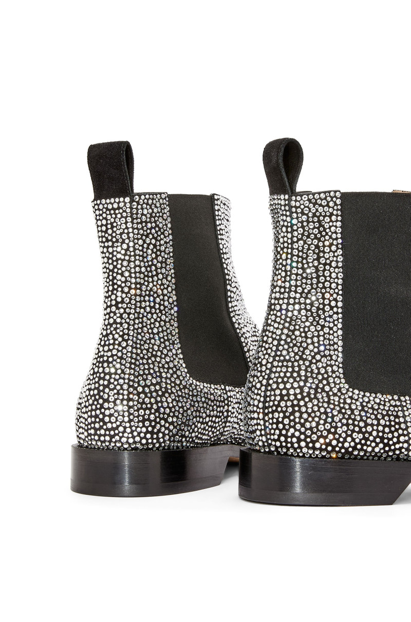 Campo Chelsea boot in calf suede and allover rhinestones 5