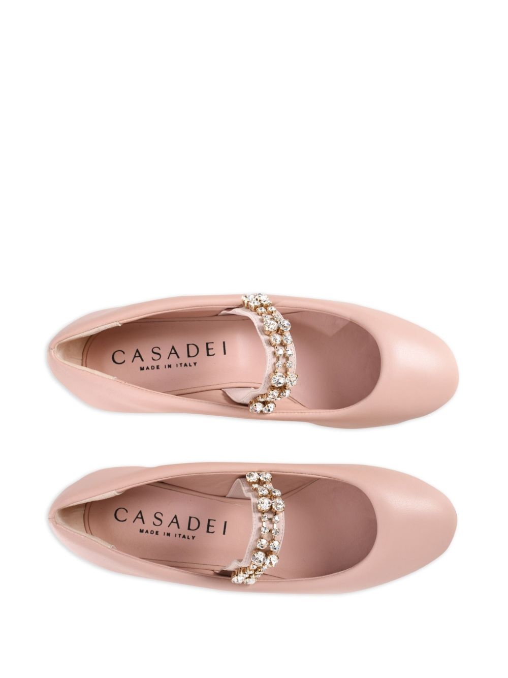 crystal-embellished ballerina shoes - 6