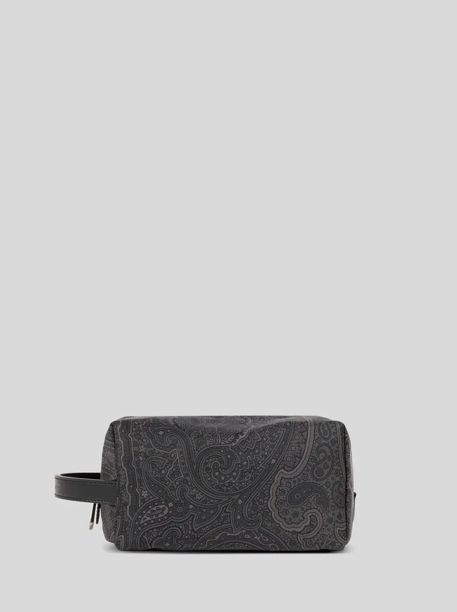 SMALL NYLON POUCH WITH HANDLE AND ARNICA MOTIF - 1