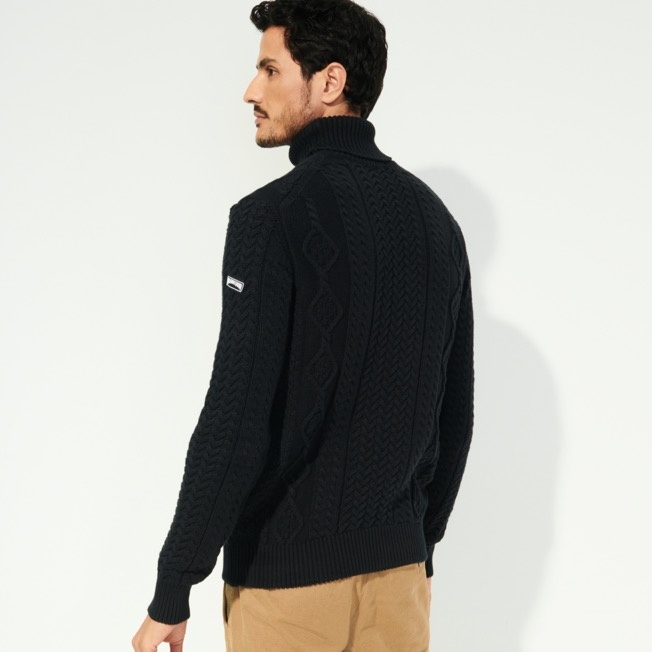 Men Cotton Cashmere Turtle Neck Sweater - 4