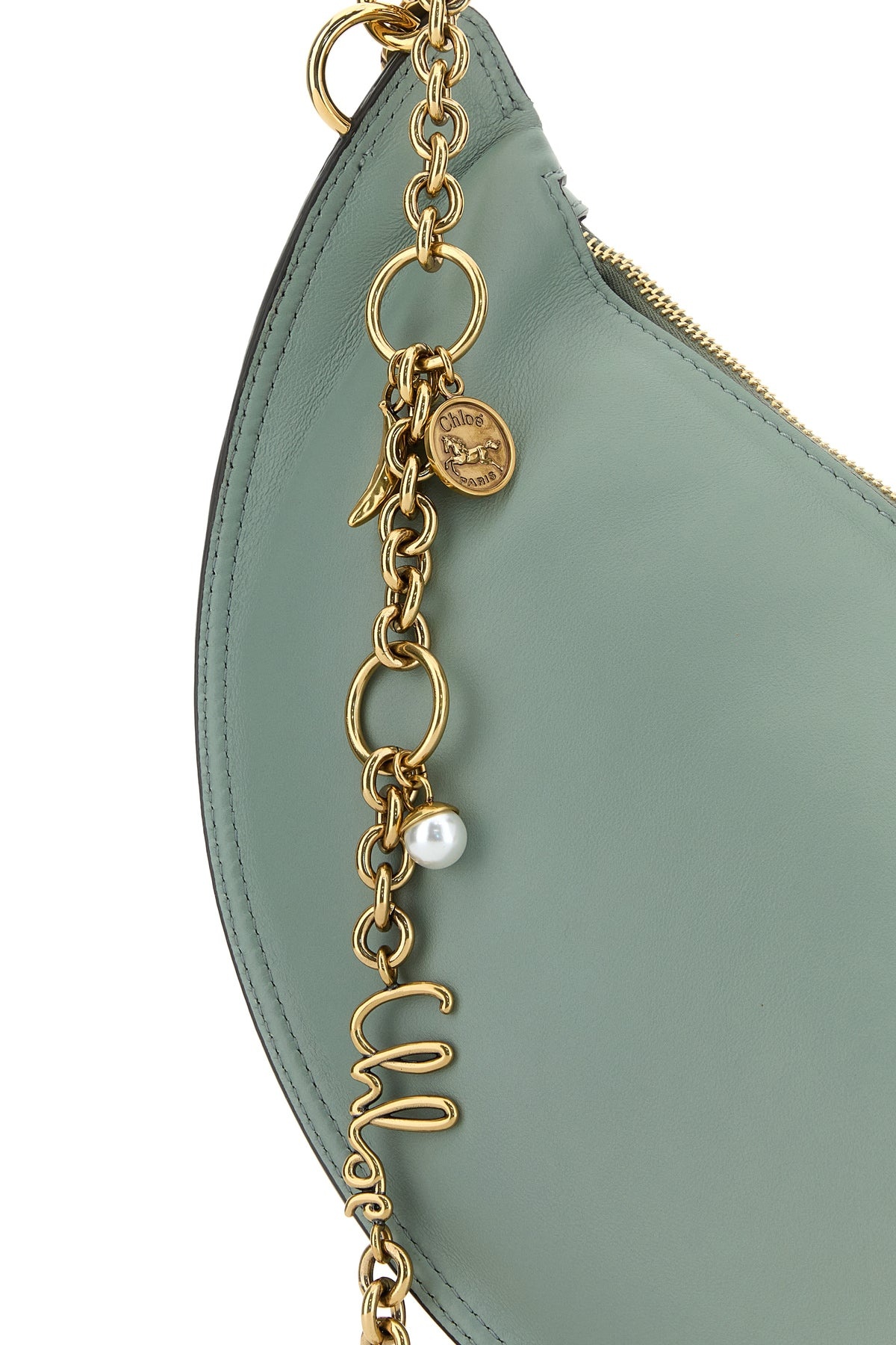 Sea green nappa leather Chloe Icons shoulder bag - 4