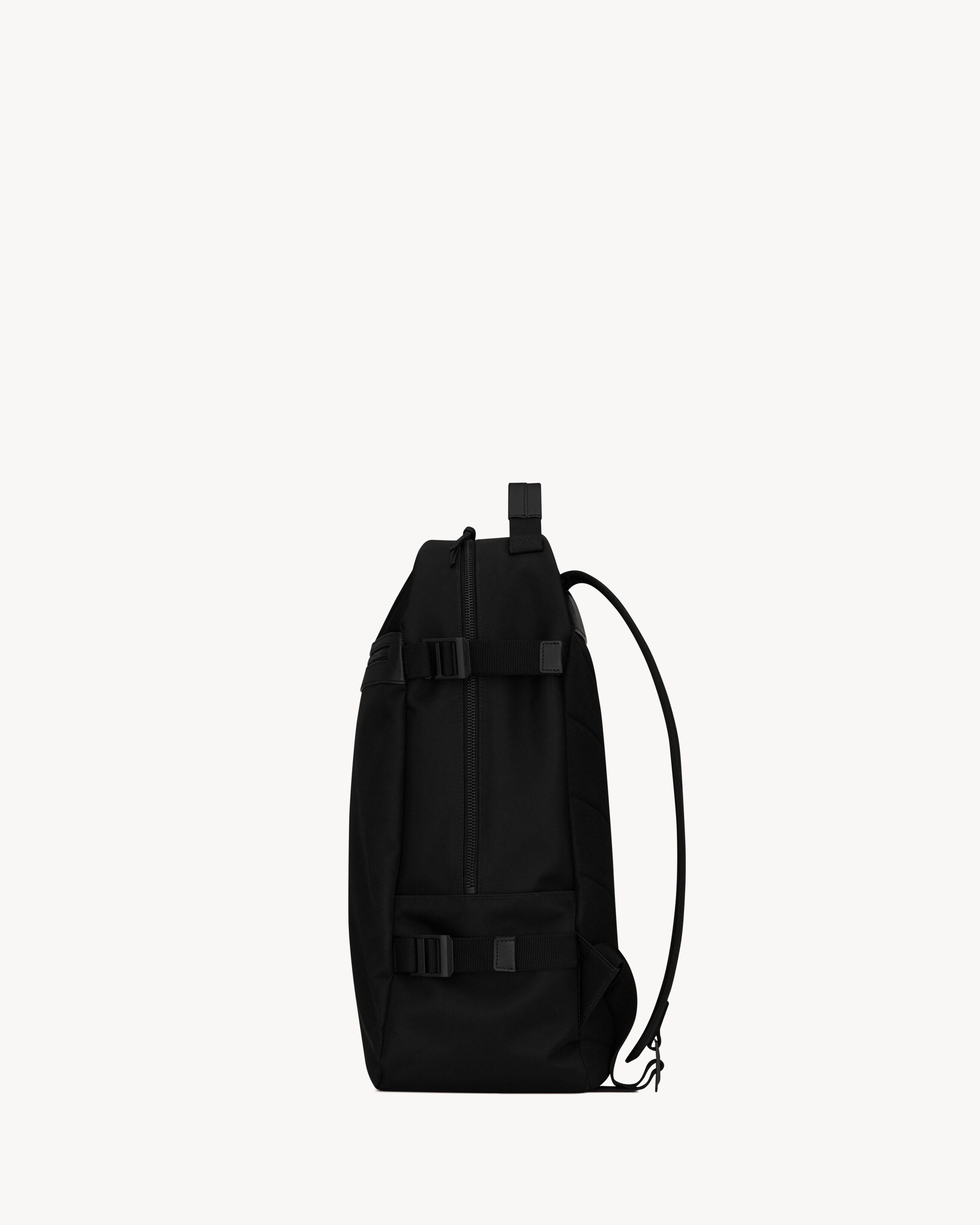 CITY TREKKING BACKPACK IN ECONYL®, SMOOTH LEATHER AND NYLON - 3
