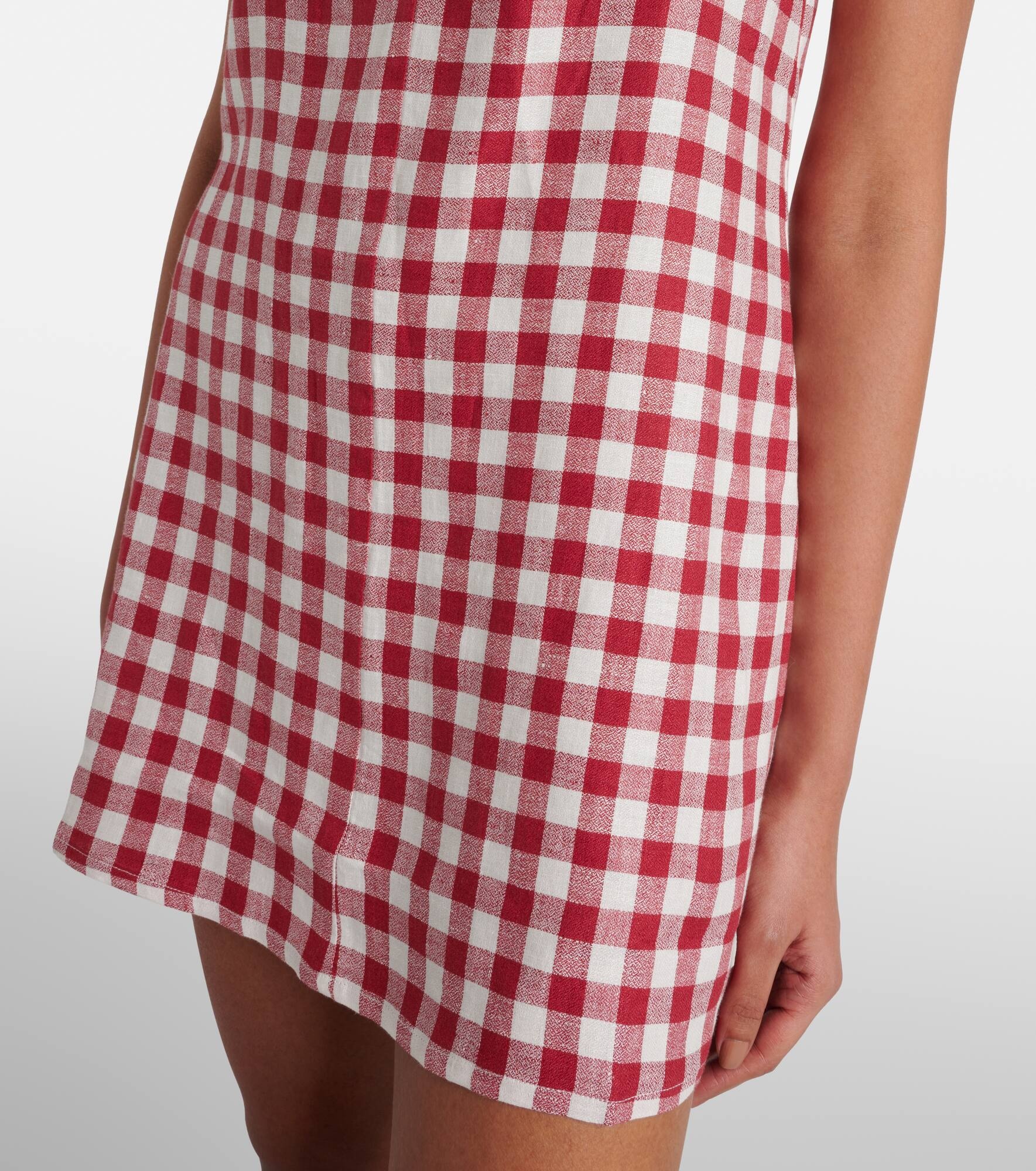 Antiqua gingham linen minidress - 5