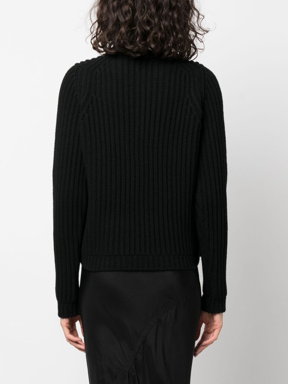layered ribbed-knit jumper - 4