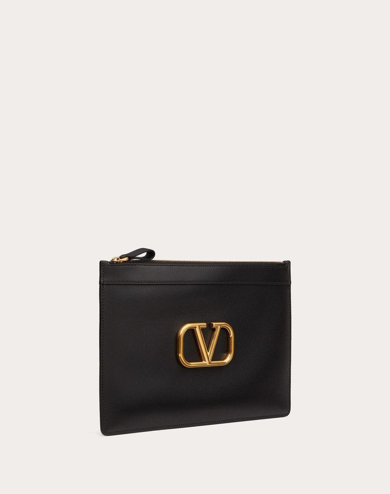 LARGE VLOGO SIGNATURE CALFSKIN POUCH 4
