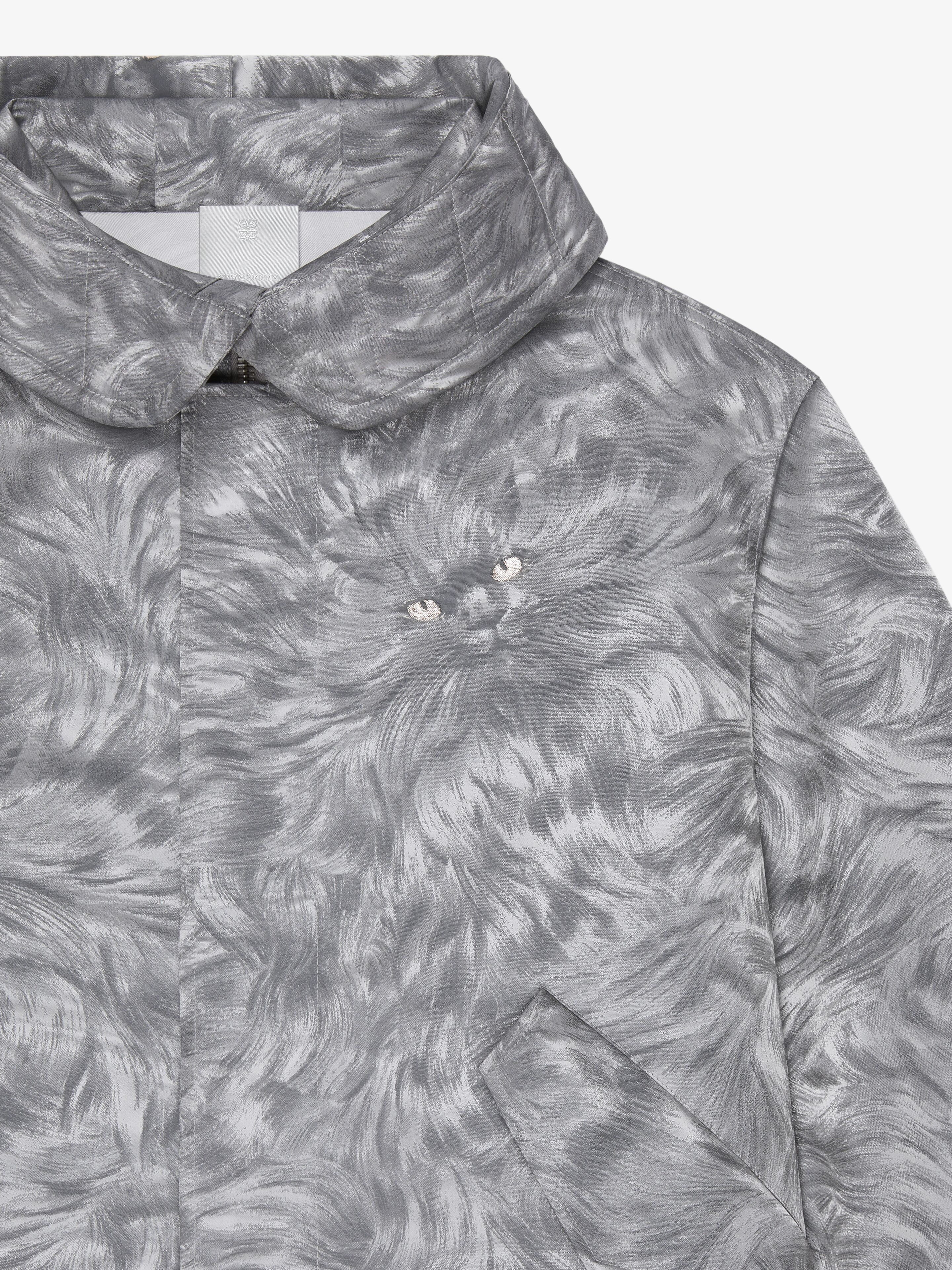 SHORT PARKA IN CAT JACQUARD - 5