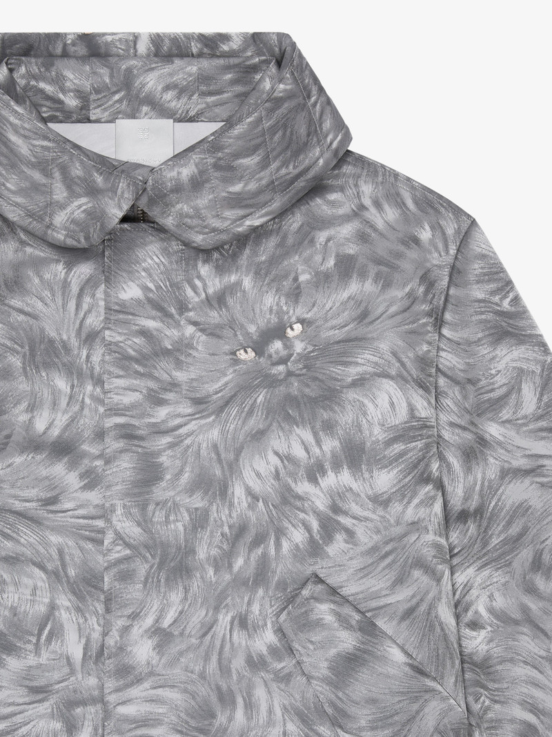 SHORT PARKA IN CAT JACQUARD 5