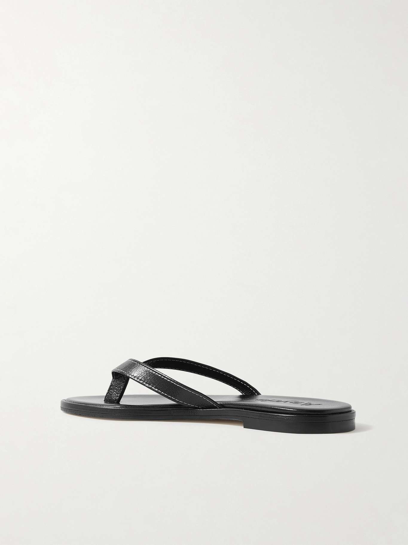 Melody leather flip flops Black - 3