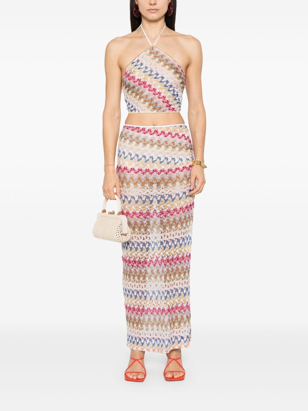 zigzag-pattern tank top - 2