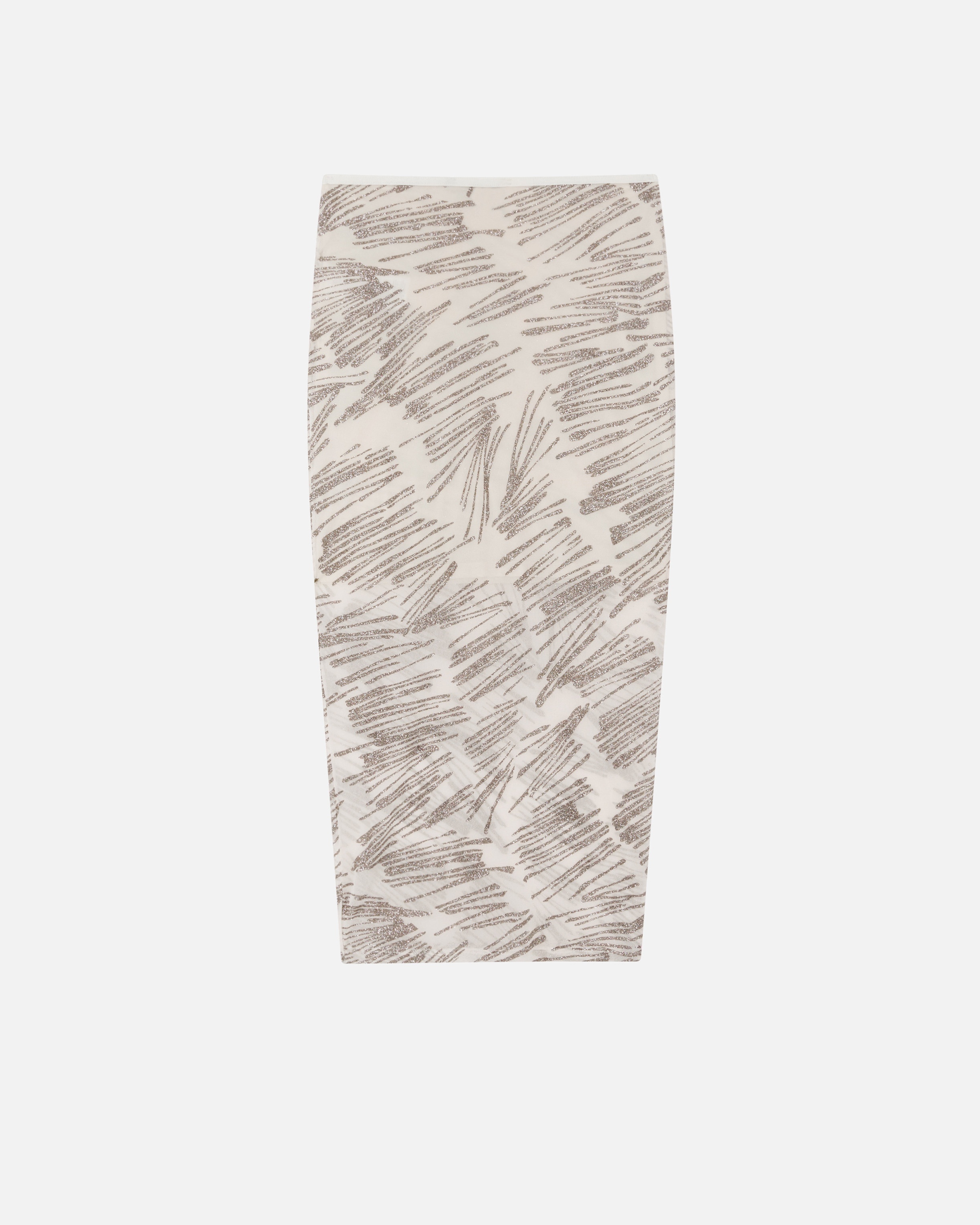 TULLE PENCIL SKIRT WITH GLITTERY PRINT - 1