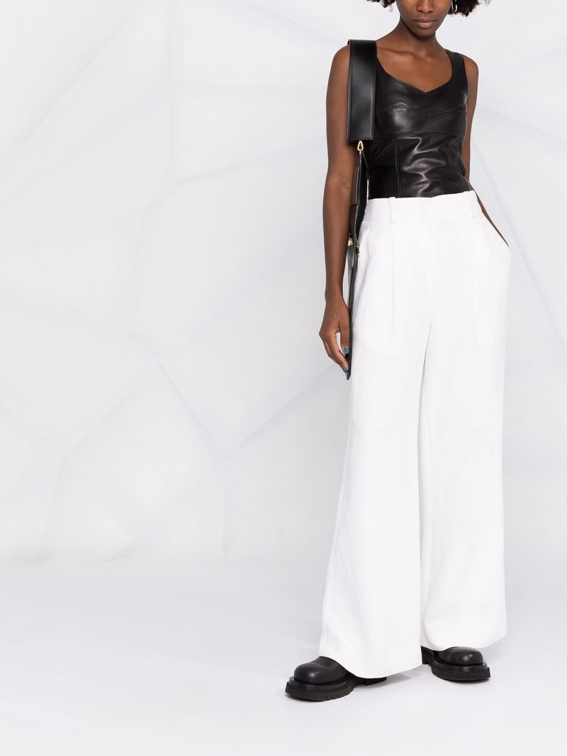 MANOKHI Iva leather tank top outlook