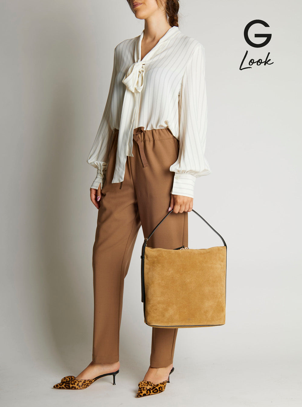 A.P.C. Women 'Vera' Beige Shoulder Bag With Top Handle And Zip Closure In Suede Woman - 6