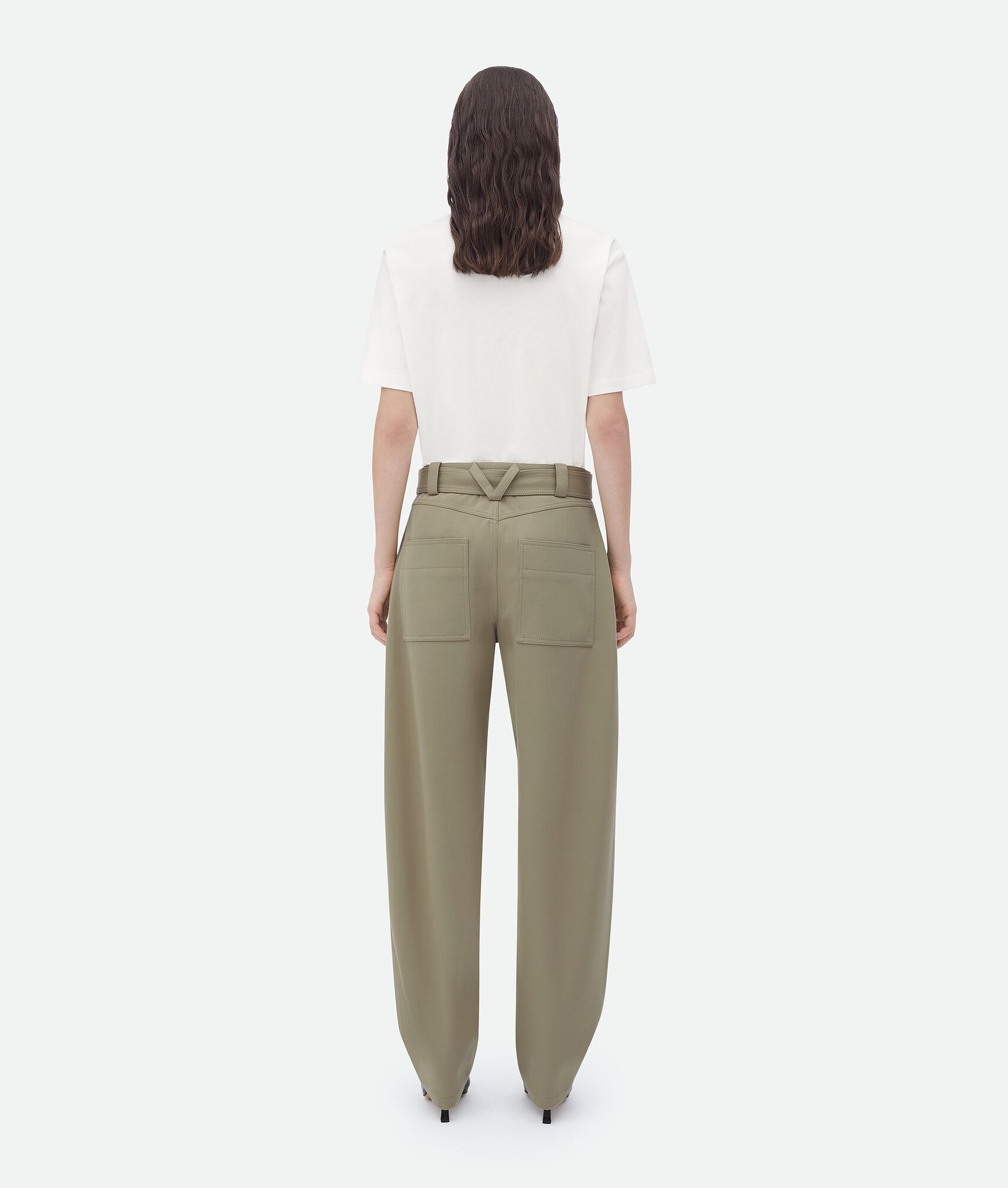 Tapered Leg Grain De Poudre Pants - 3