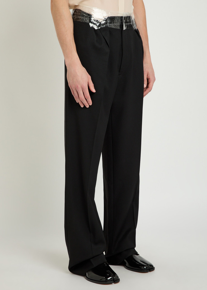Maison Margiela Maison Margiela Tape-effect Straight-leg Wool Trousers outlook