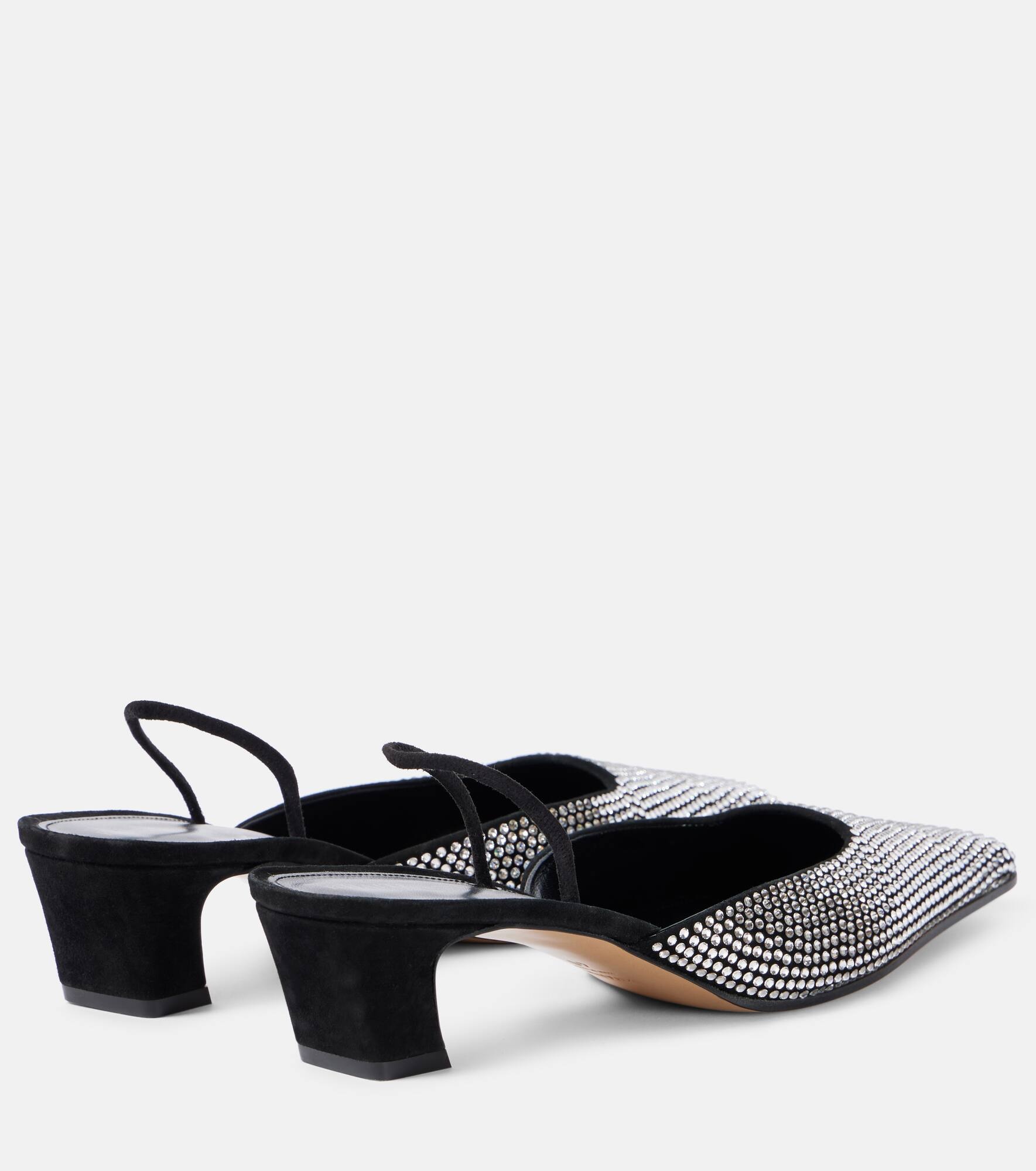 Roosevelt embellished leather slingback pumps - 3