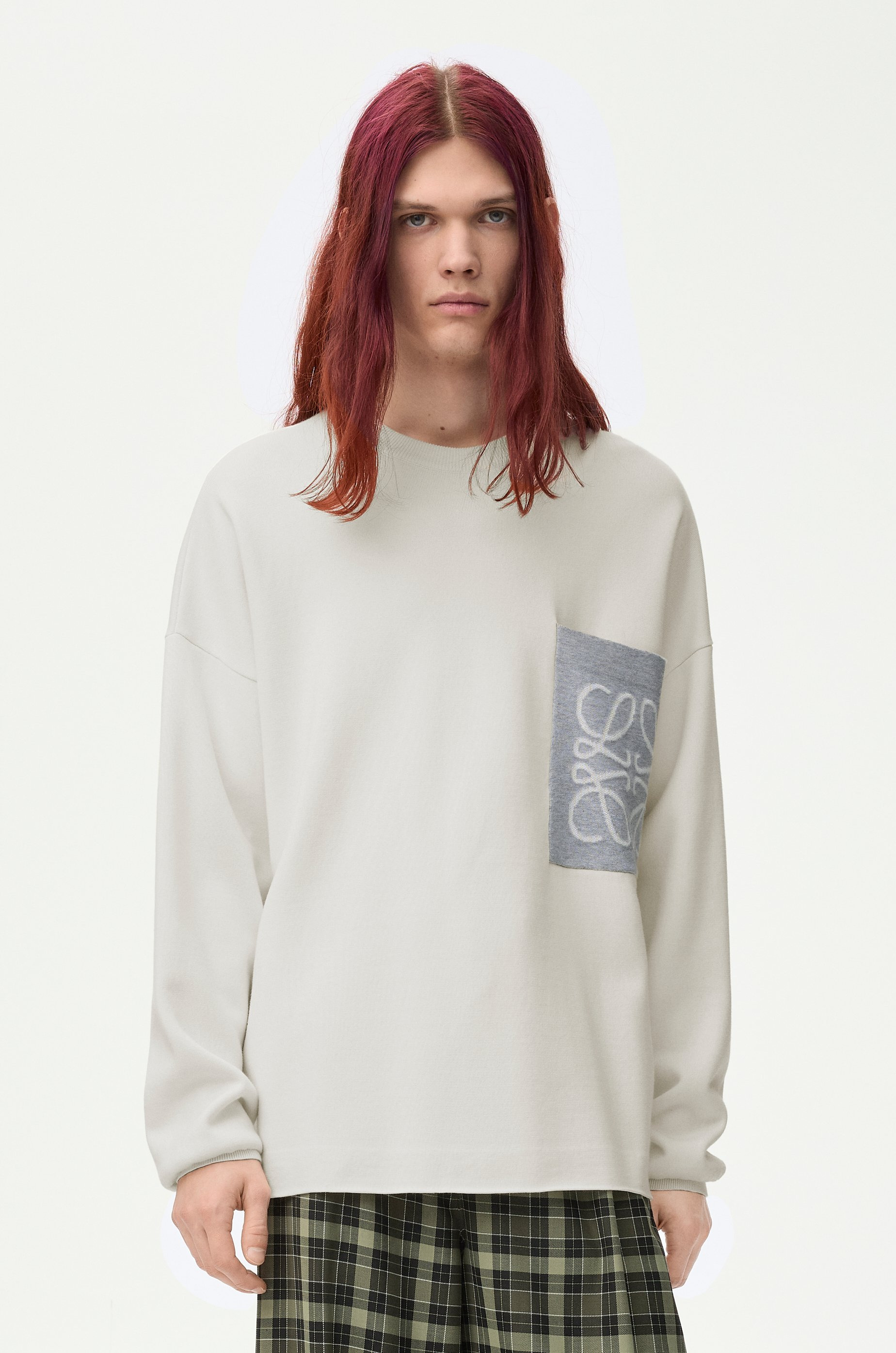Anagram pocket sweater in cotton blend - 3