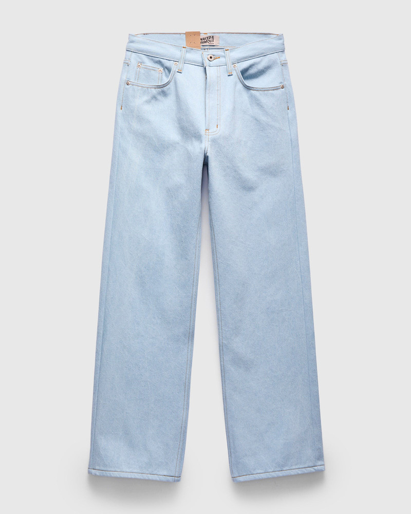 "Secret Agent" 14oz Bleach Blue Denim - Strong Guy Fit 1