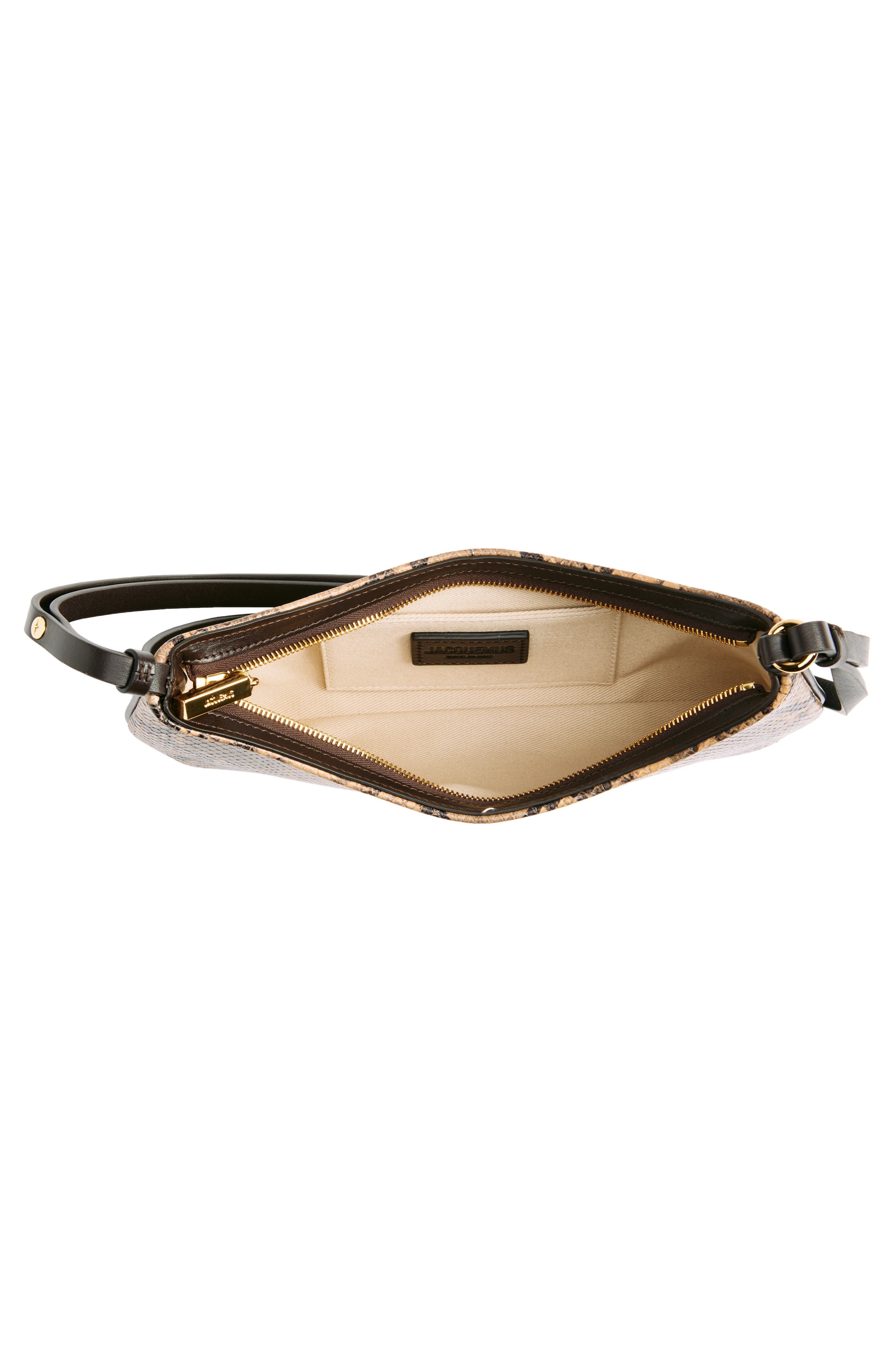 Jacquemus Le Bisou Perle Snakeskin Embossed Leather Shoulder Bag in Light Brown at Nordstrom - 5