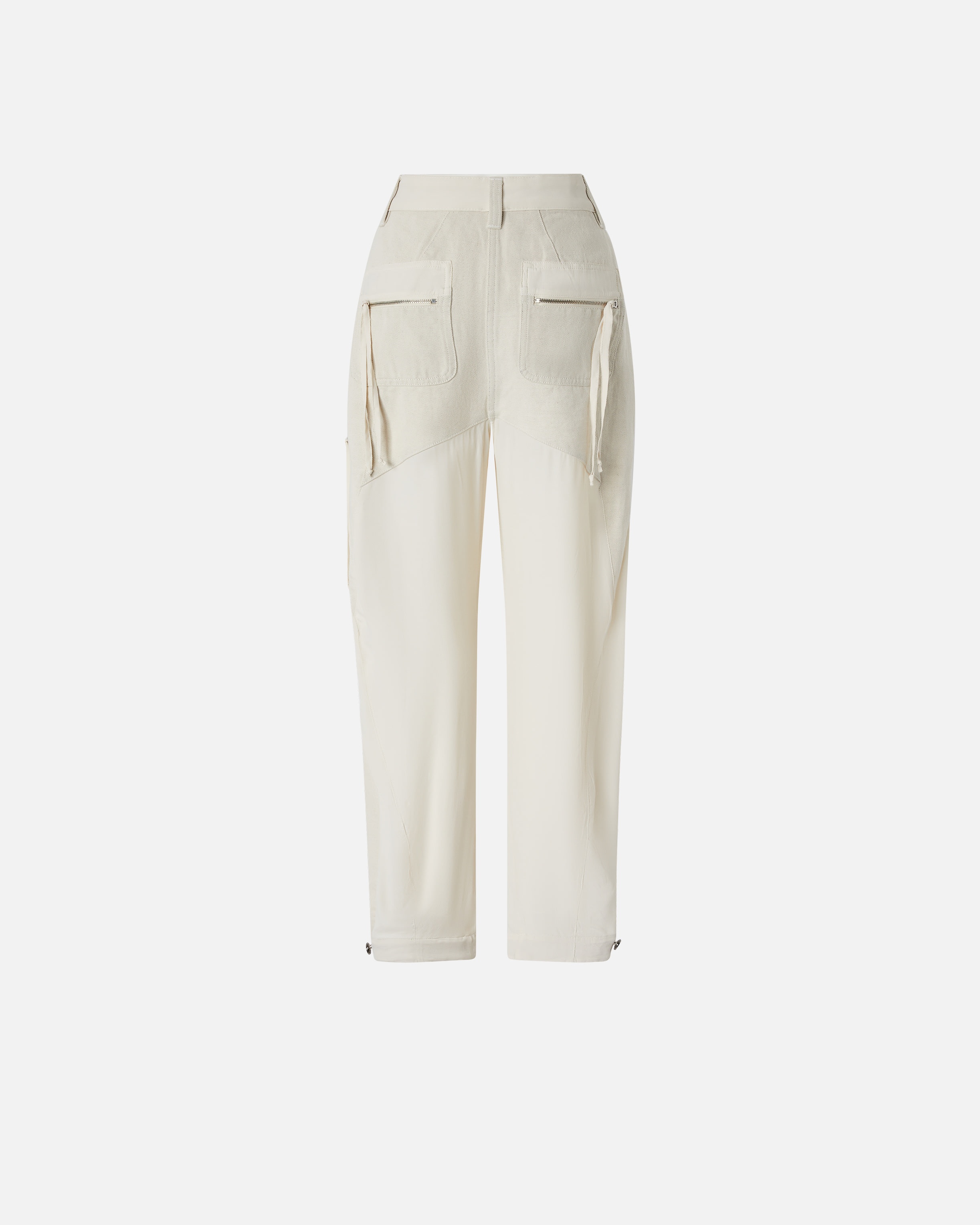 P-PANTS LINEN BLEND TROUSERS WITH ZIP - 6