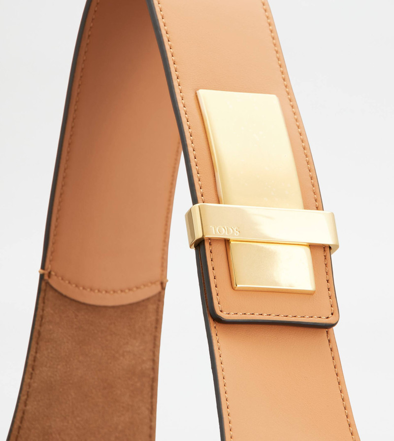 TOD'S DI BAG FOLIO SHOULDER BAG IN LEATHER LARGE - BROWN 7