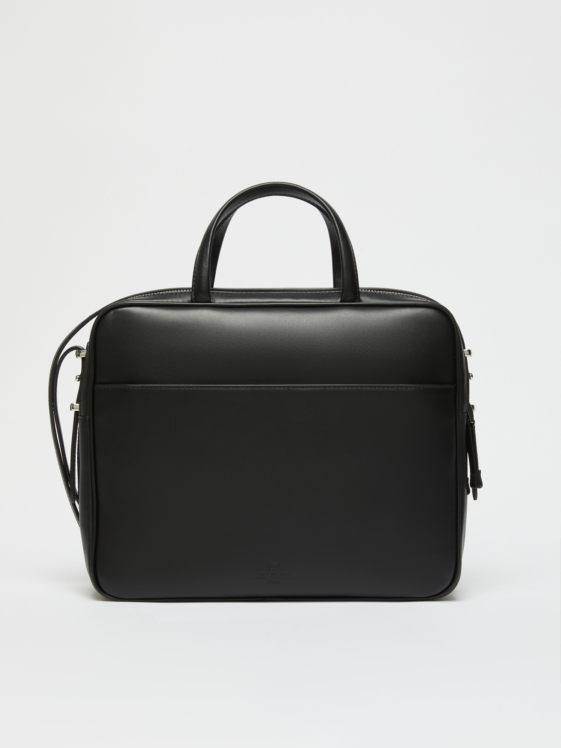 GIRONE Large leather box satchel - 3