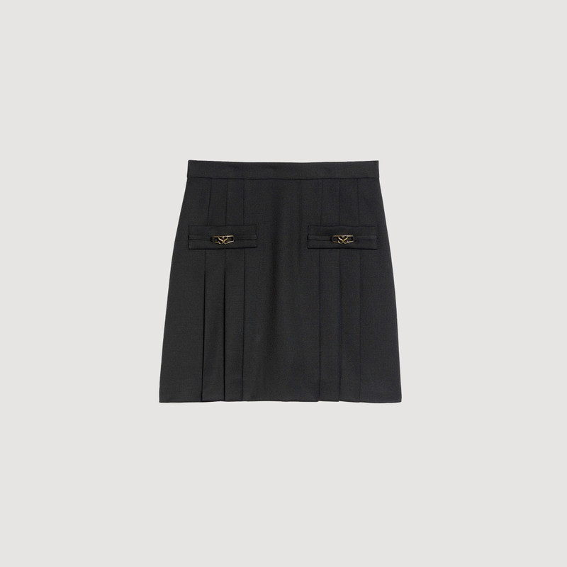 Sandro SHORT SKIRT WITH STITCHED PLEATS outlook