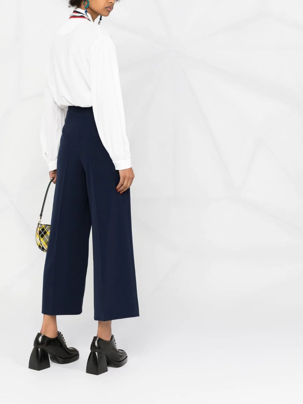 double breasted cropped trousers - 6