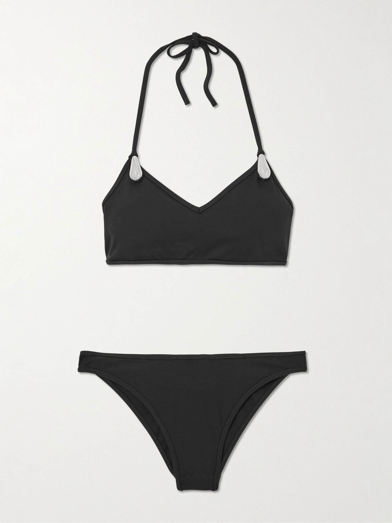Embellished halterneck bikini Black - 1
