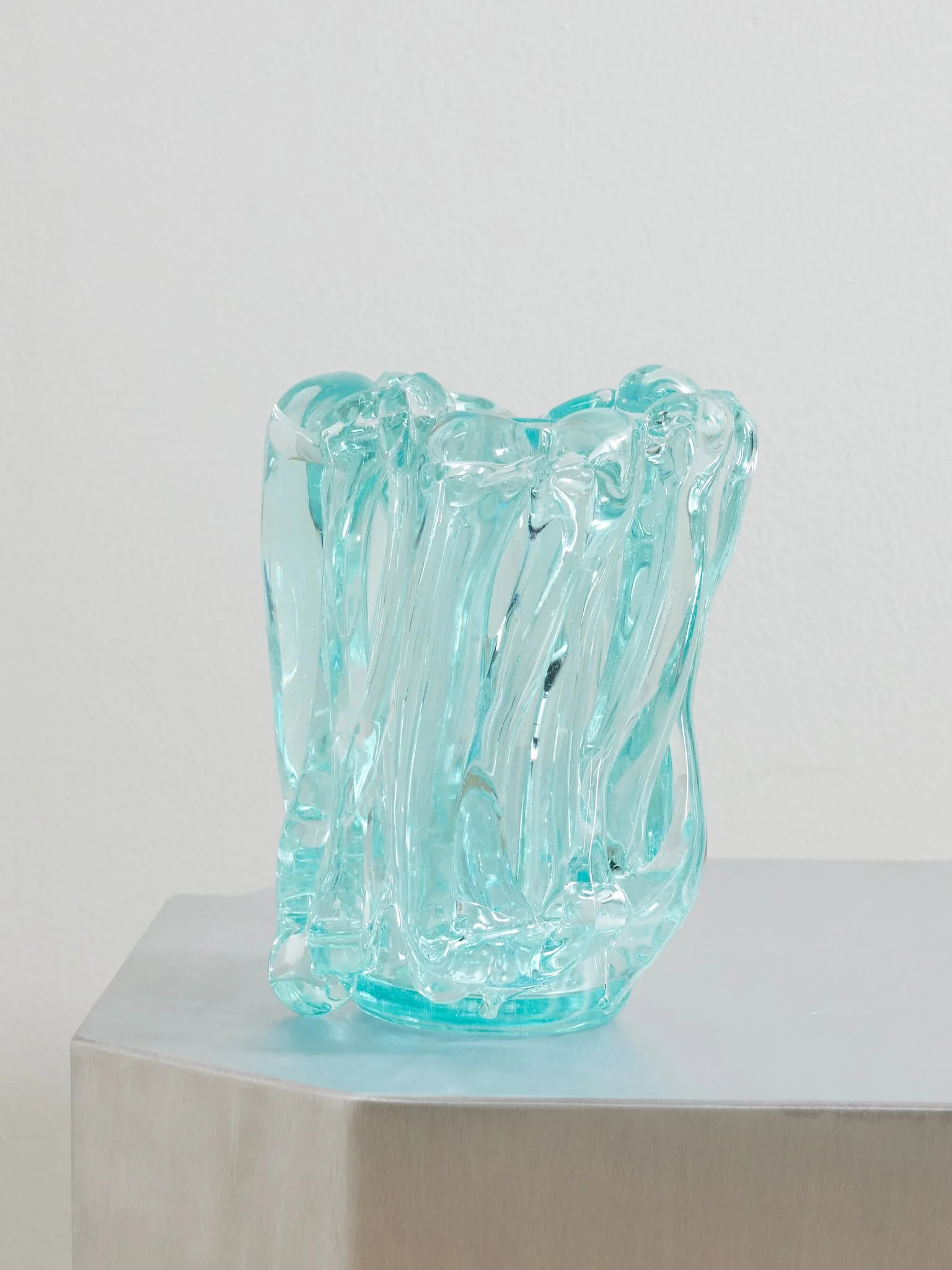 Medium recycled-glass vase Clear - 1