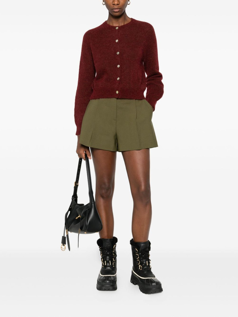 MSGM pleated-panel ribbon-trimmed shorts outlook
