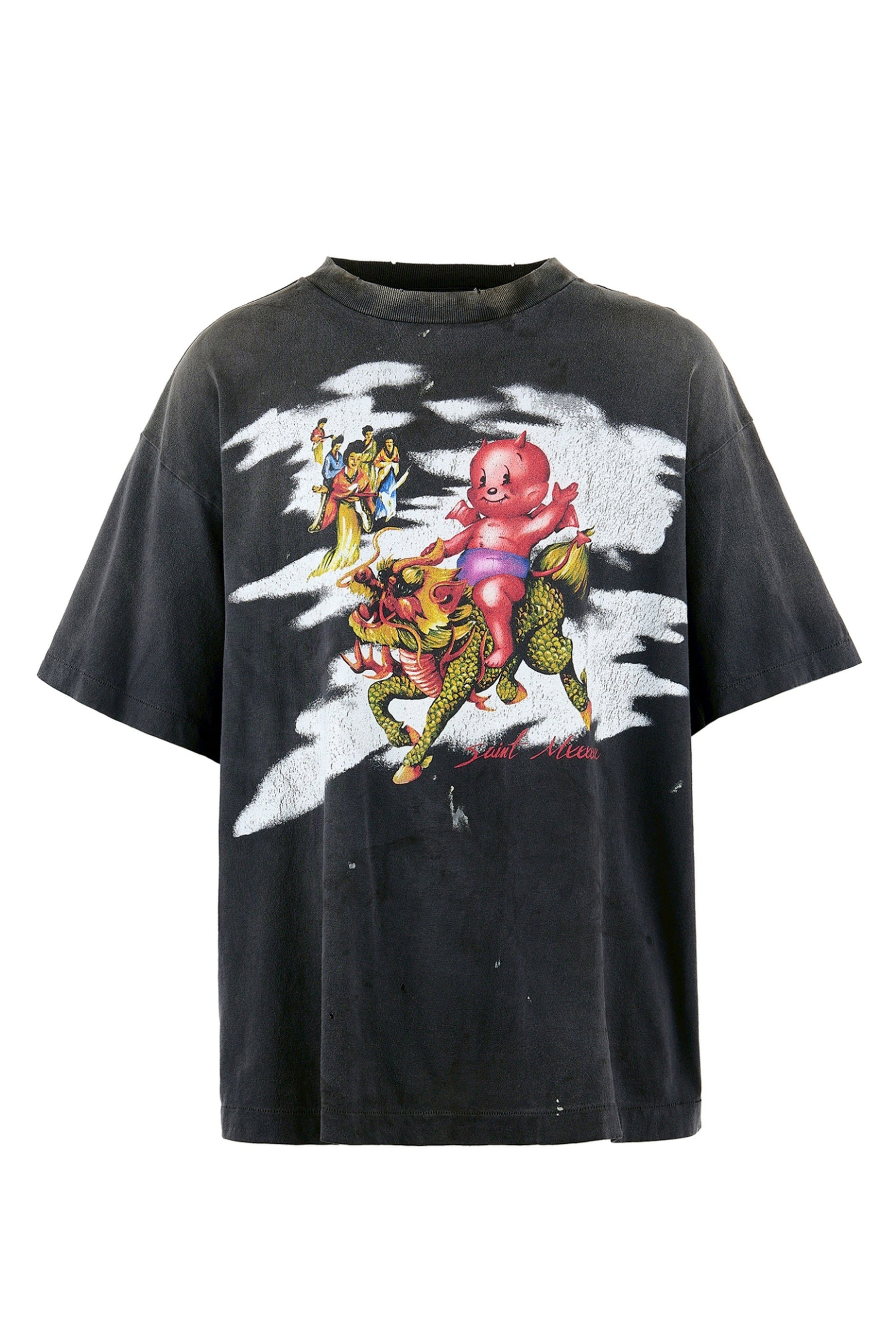 SS TEE/DAMAGED / BLK - 4