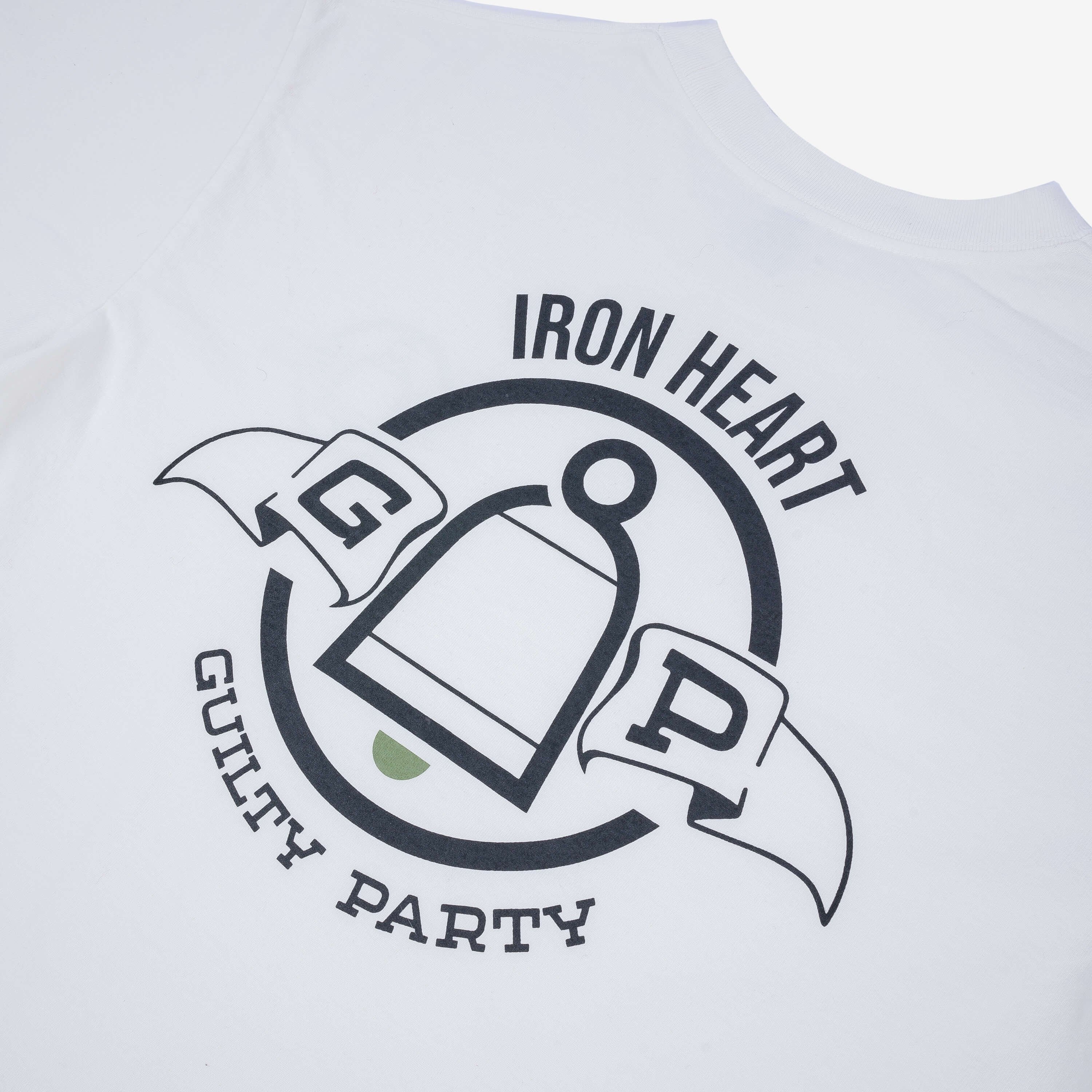 IHPT-GP-WHT 7.5oz Guilty Party Printed Loopwheel Crew Neck T-Shirt - White - 5