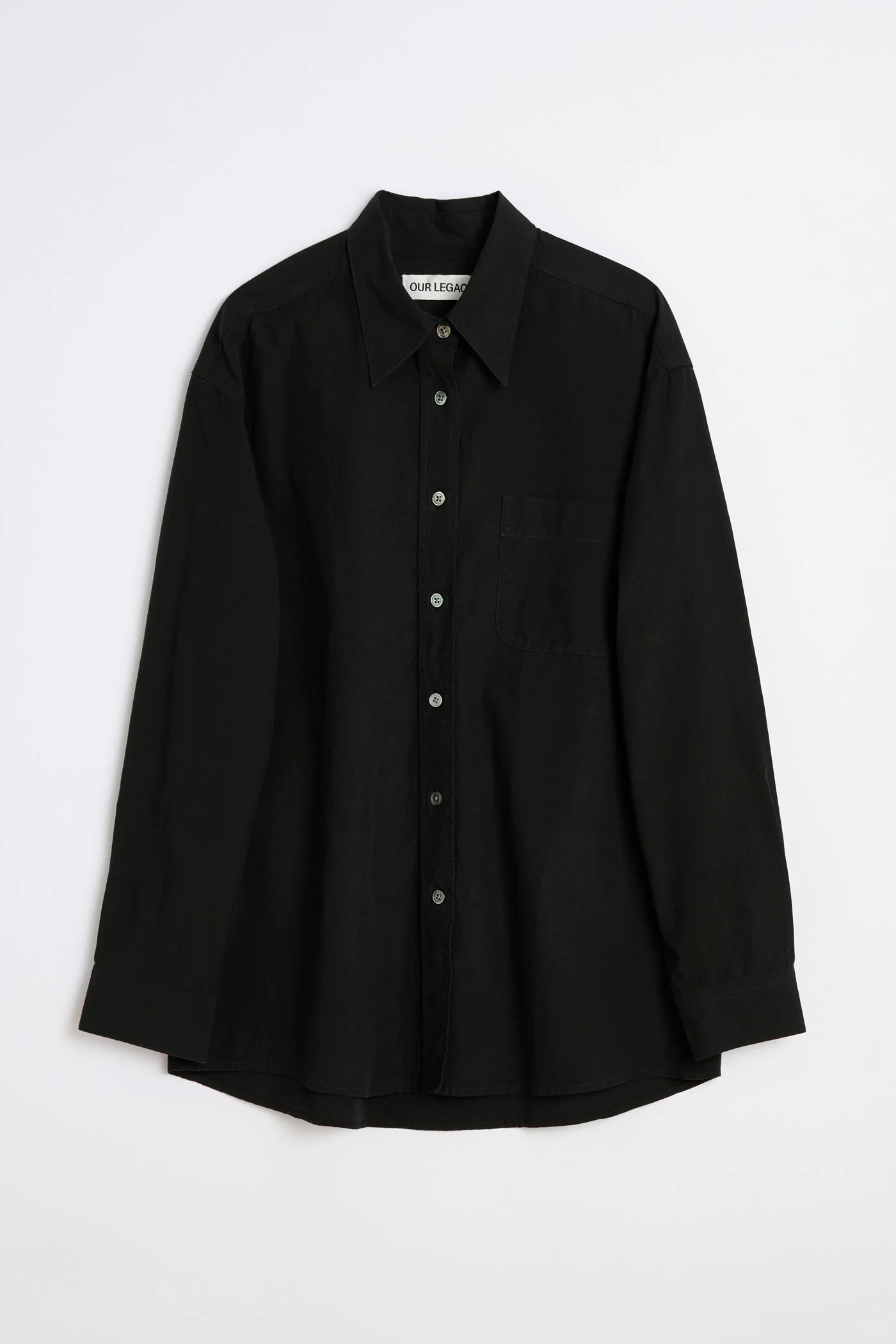 Precious Shirt Black Casual Liquid Poplin - 1