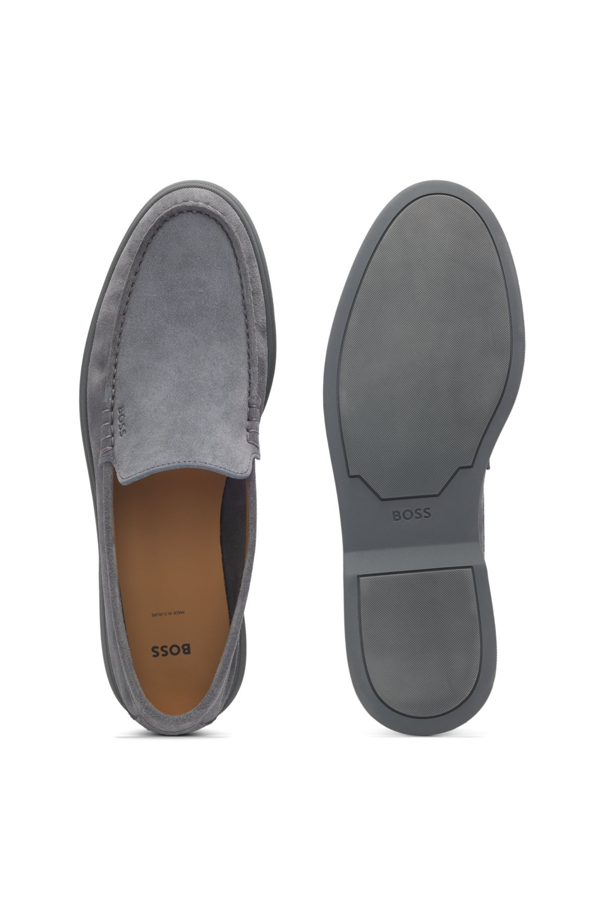 SUEDE LOAFERS WITH CONTRAST OUTSOLE - 4