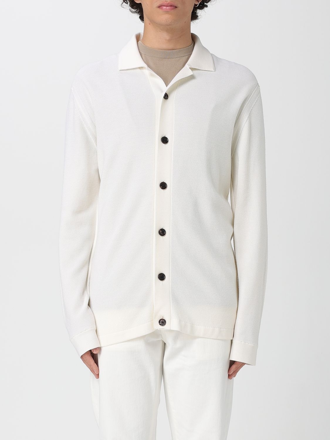 Zegna Cardigan Men Yellow Cream - 1