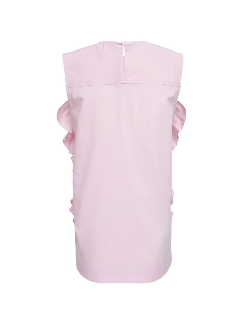 Jil Sander ruffled sleeveless top outlook