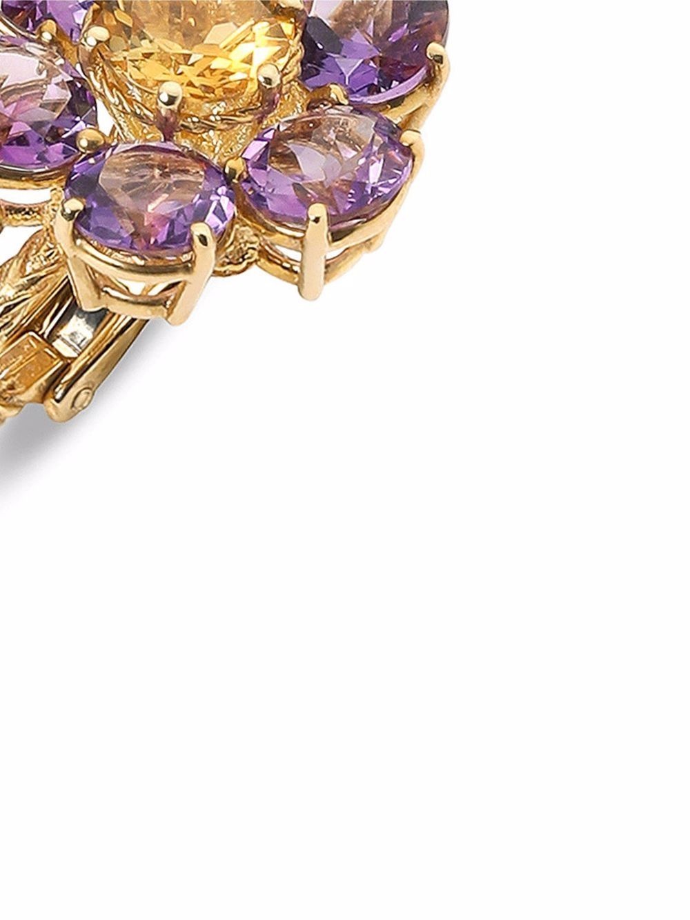 18kt yellow gold Spring gemstone earrings - 2