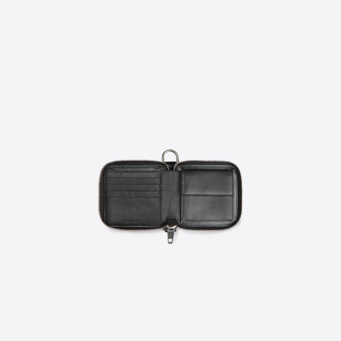 Men's Bondage Zip Around Square Wallet in Black - 3